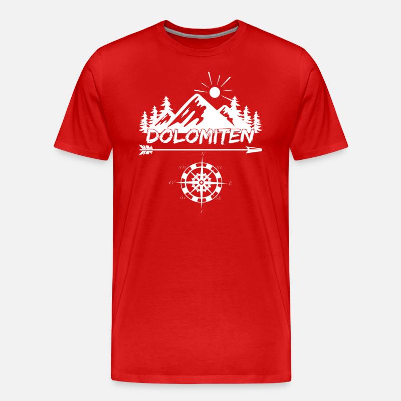 Dolomiten - Männer Premium Bio T-Shirt - Rot