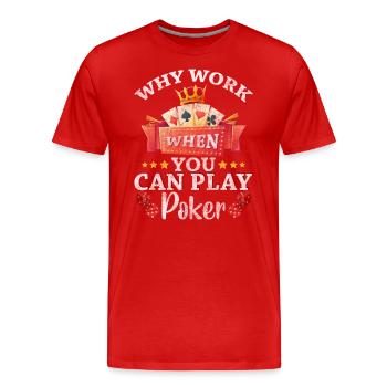 Kartenspiel Kartenspieler Spielen Herz - Männer Premium Bio T-Shirt - Rot - Vorne - Damien (186cm)