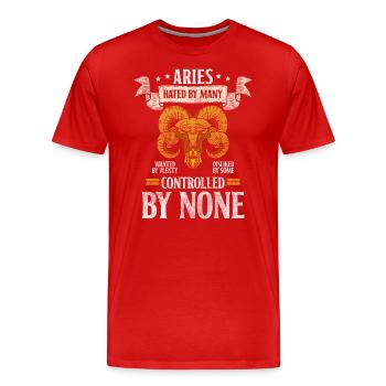 Sternzeichen Konstellation Minerva - Männer Premium Bio T-Shirt - Rot - Vorne - Damien (186cm)