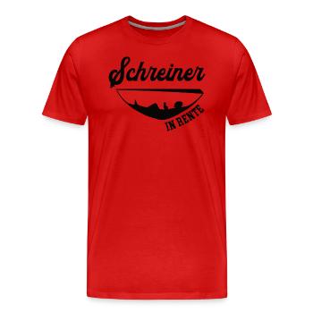 Schreiner in Rente Rentenbeginn Schreinerei Chef - Männer Premium Bio T-Shirt - Rot - Vorne - Damien (186cm)