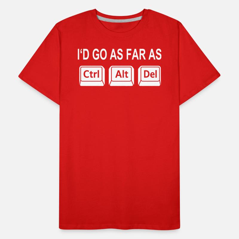 Programmer Shortcut Geek IT Support Computer Ta Men's Premium Organic T-Shirt