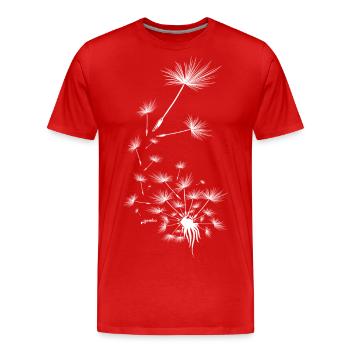 Pusteblume Design 7 - Männer Premium Bio T-Shirt - Rot - Vorne - Damien (186cm)