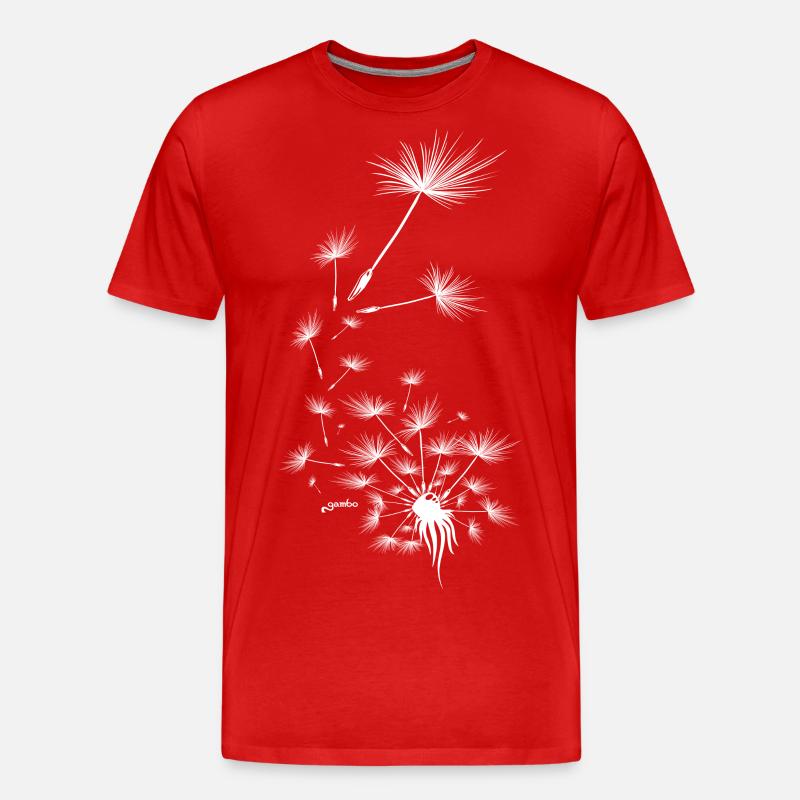 Pusteblume Design 7 - Männer Premium Bio T-Shirt - Rot