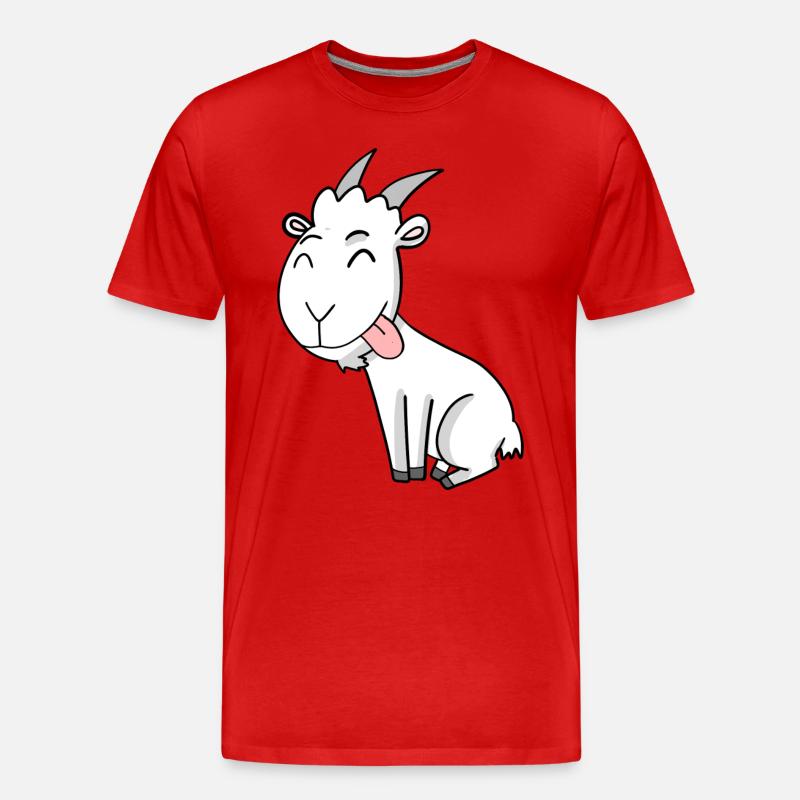 Ziege Ziegenbock Bock - Männer Premium Bio T-Shirt - Rot