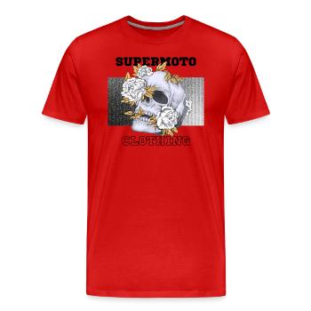 Supermoto Serie 18 - Männer Premium Bio T-Shirt - Rot - Vorne - Damien (186cm)