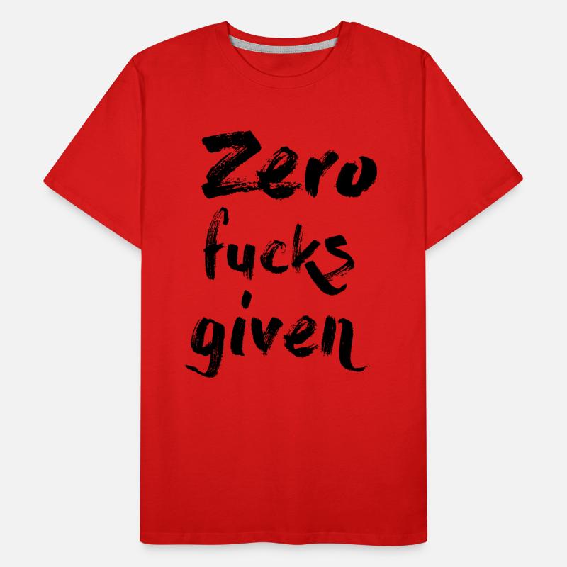 Zero Fucks Given Männer Premium Bio T-Shirt