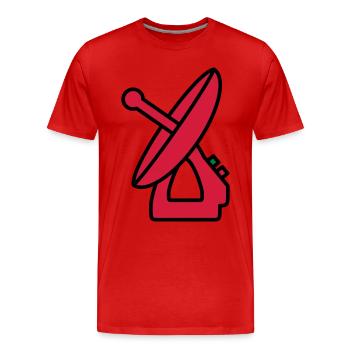 Radar Machine Device Gift Idea Recording - Men's Premium Organic T-Shirt - red - Front - Damien (186cm)