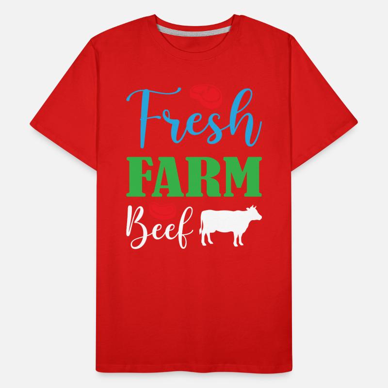 Fresh Farm Beef Men's Premium Organic T-Shirt
