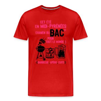 tray midi pyrenees aperture cooked barbecue beer - Men's Premium Organic T-Shirt - red - Front - Damien (186cm)