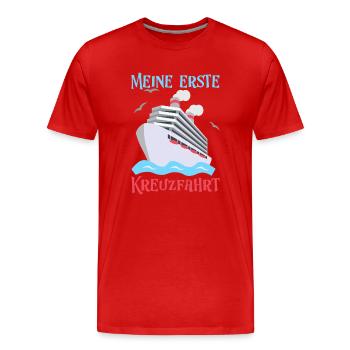 Meine erste Kreuzfahrt - Männer Premium Bio T-Shirt - Rot - Vorne - Damien (186cm)