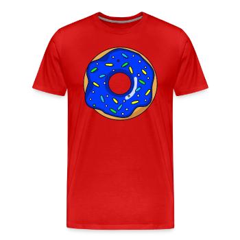 Donut - Männer Premium Bio T-Shirt - Rot - Vorne - Damien (186cm)