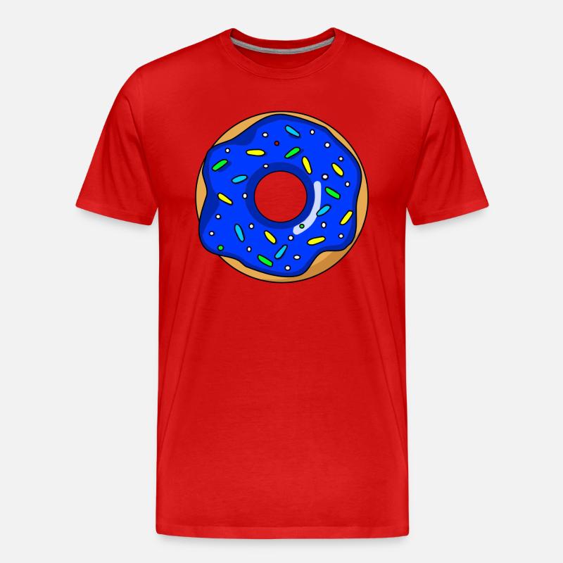 Donut - Männer Premium Bio T-Shirt - Rot