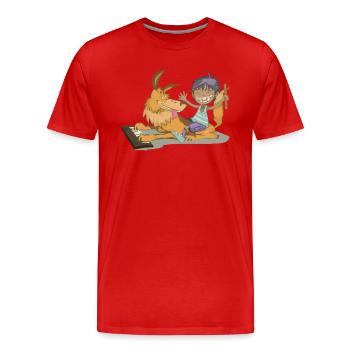 Bremer Stadtmusikanten: Beste Freunde! - Männer Premium Bio T-Shirt - Rot - Vorne - Damien (186cm)