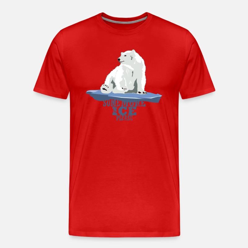 Eisbär - Männer Premium Bio T-Shirt - Rot