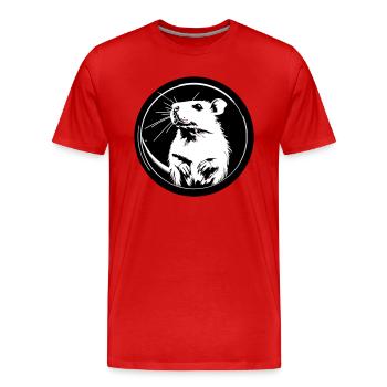 souris - T-shirt bio Premium Homme - rouge - Devant - Damien (186cm)