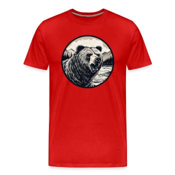 Grizzly Bear - Men's Premium Organic T-Shirt - red - Front - Damien (186cm)