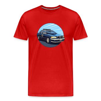 Police - T-shirt bio Premium Homme - rouge - Devant - Damien (186cm)