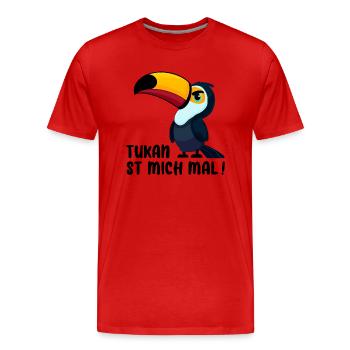 TUKAN VOGEL AMERIKA SAFARI BÖSE LAUNE ABNEIGUNG - Männer Premium Bio T-Shirt - Rot - Vorne - Damien (186cm)
