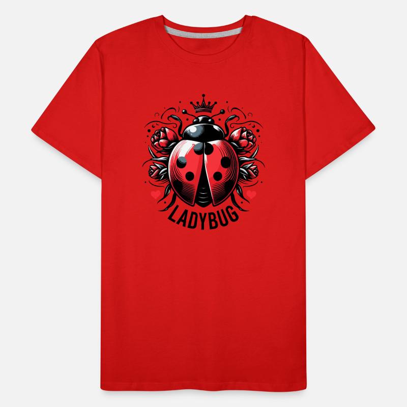 LADYBUG LADYBUG FLYING DOTS INSECT LUCK Men's Premium Organic T-Shirt