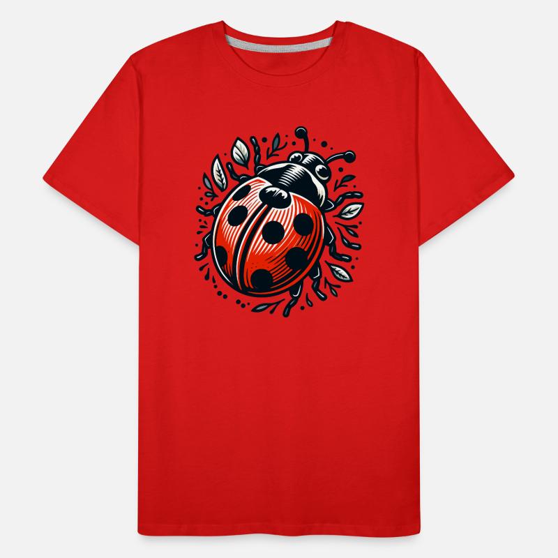 LADYBUG LADYBUG FLYING DOTS INSECT LUCK Men's Premium Organic T-Shirt
