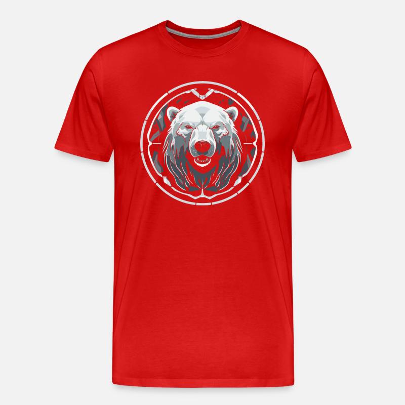 Eisbär - Männer Premium Bio T-Shirt - Rot