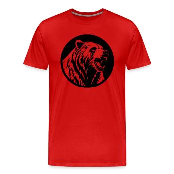 Grizzly Bear - Men's Premium Organic T-Shirt - red - Front - Damien (186cm)