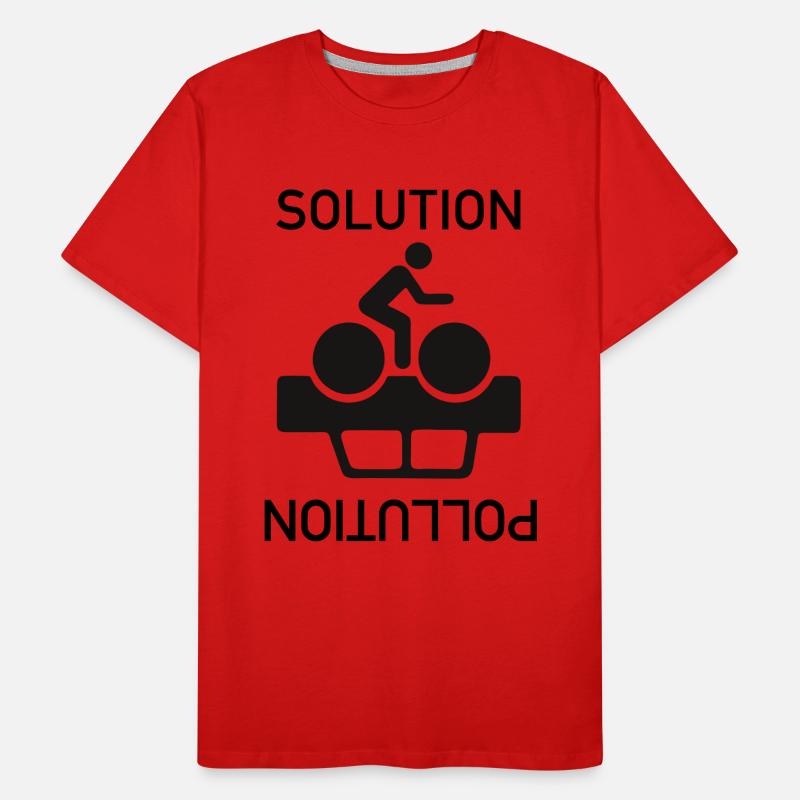 Le vélo est la solution pour les voitures POLLUTION T-shirt bio Premium Homme