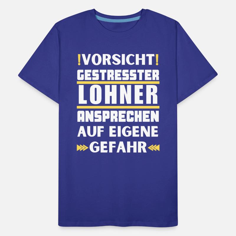 Stressed Lohner Acker, Agrar, do not approach! Men's Premium Organic T-Shirt