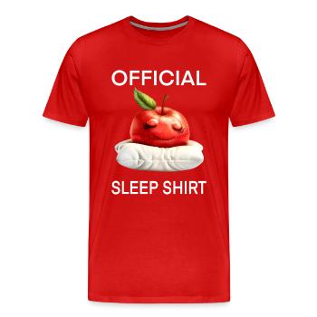 Apfel - Männer Premium Bio T-Shirt - Rot - Vorne - Damien (186cm)