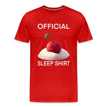 Kirsche - Männer Premium Bio T-Shirt - Rot - Vorne - Damien (186cm)