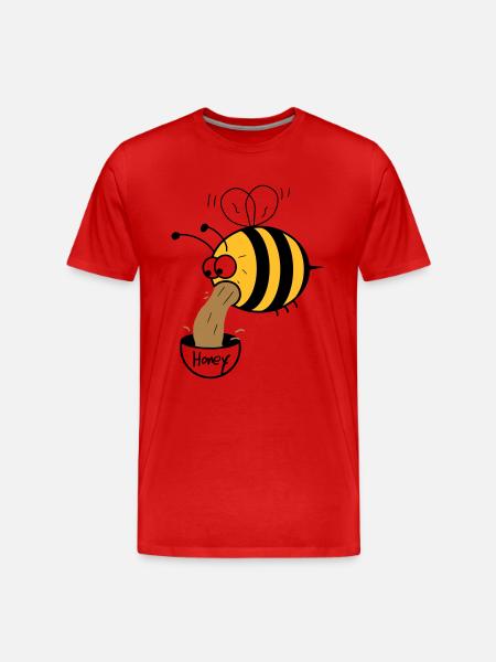 making of honey - bee :-) - Men's Premium Organic T-Shirt - red