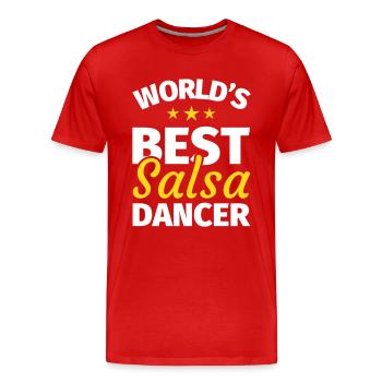Salsa - T-shirt bio Premium Homme - rouge - Devant - Damien (186cm)
