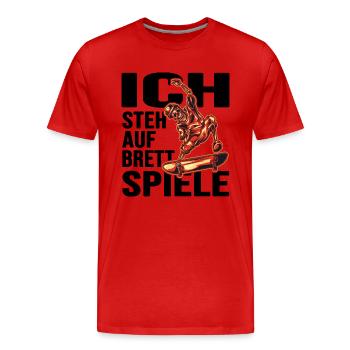skate sk8 skateboarder halfpipe - Männer Premium Bio T-Shirt - Rot - Vorne - Damien (186cm)