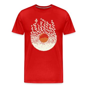 Funky Vinyl - T-shirt bio Premium Homme - rouge - Devant - Damien (186cm)