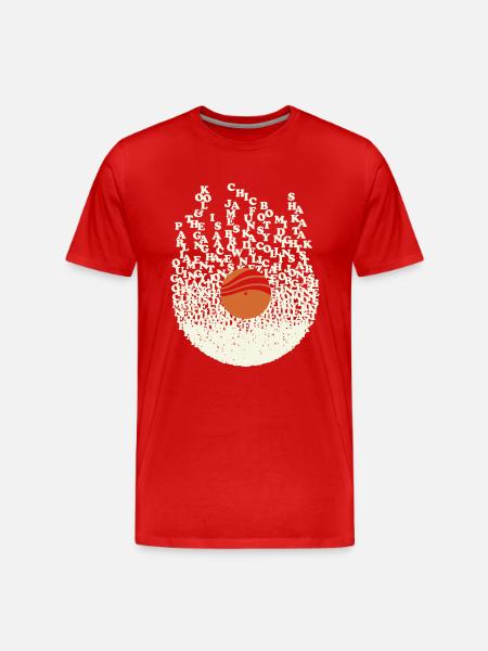 Funky Vinyl - T-shirt bio Premium Homme - rouge