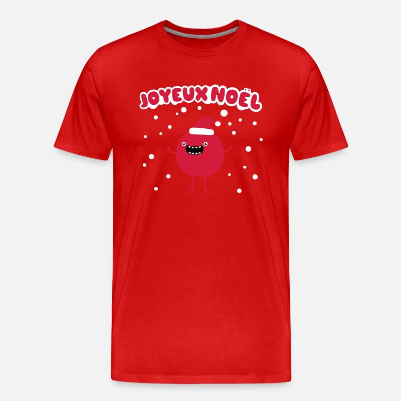 Joyeux Noël - Männer Premium Bio T-Shirt - Rot