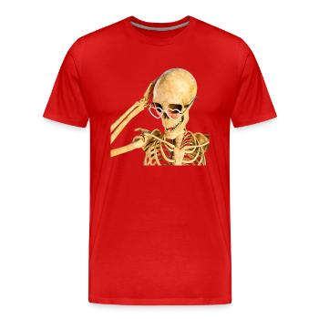 Qui suis-je encore ? - T-shirt bio Premium Homme - rouge - Devant - Damien (186cm)