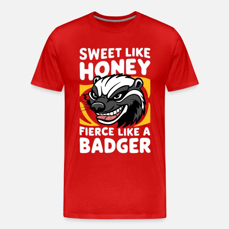 Dachs Honigdachs Tier - Männer Premium Bio T-Shirt - Rot