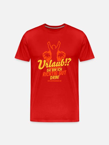 Urlaub - Männer Premium Bio T-Shirt - Rot