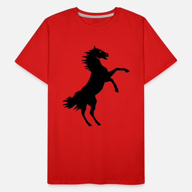 pferde Männer Premium Bio T-Shirt