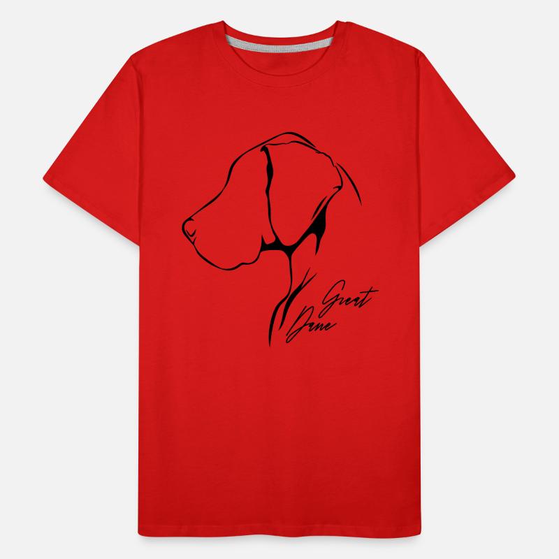 GREAT DANE Profil Hunde Hund Wilsigns Männer Premium Bio T-Shirt