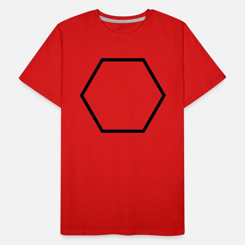 Hexagon Hexagone Sechseck Form - Custom it ! Men's Premium Organic T-Shirt