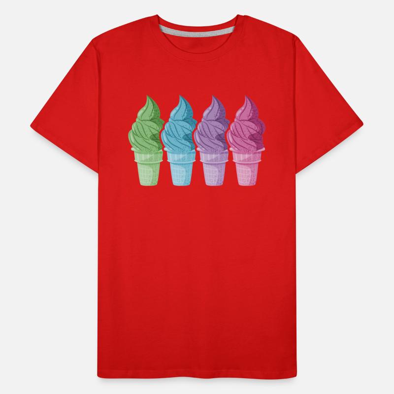softeis in der waffel naschkatze nice ice Männer Premium Bio T-Shirt