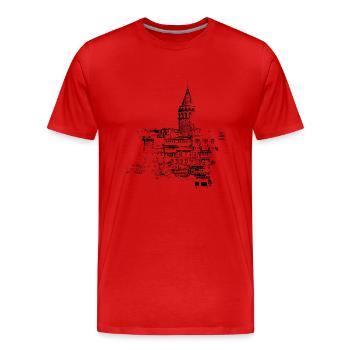 istanbul black - Männer Premium Bio T-Shirt - Rot - Vorne - Damien (186cm)