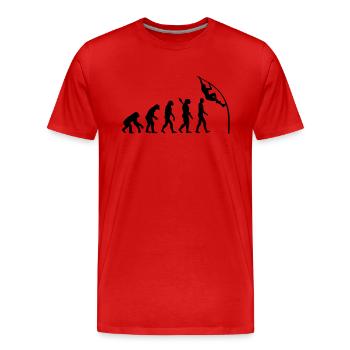 Saut à la perche - T-shirt bio Premium Homme - rouge - Devant - Damien (186cm)