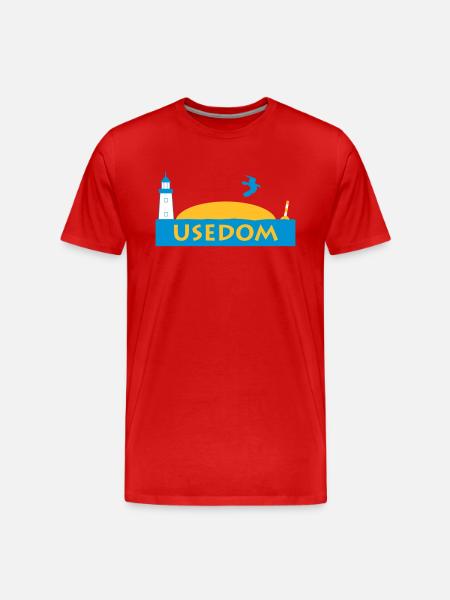 Usedom - Männer Premium Bio T-Shirt - Rot