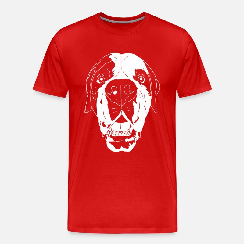 Bernhardiner - Männer Premium Bio T-Shirt - Rot