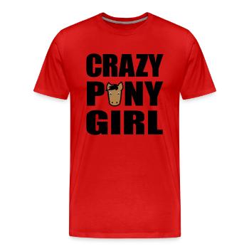 poney - T-shirt bio Premium Homme - rouge - Devant - Damien (186cm)