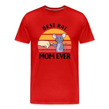 Rats Animaux de compagnie - T-shirt bio Premium Homme - rouge - Devant - Damien (186cm)