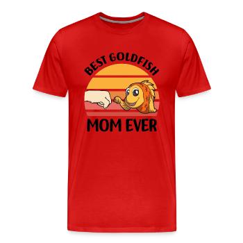 Poisson rouge - T-shirt bio Premium Homme - rouge - Devant - Damien (186cm)